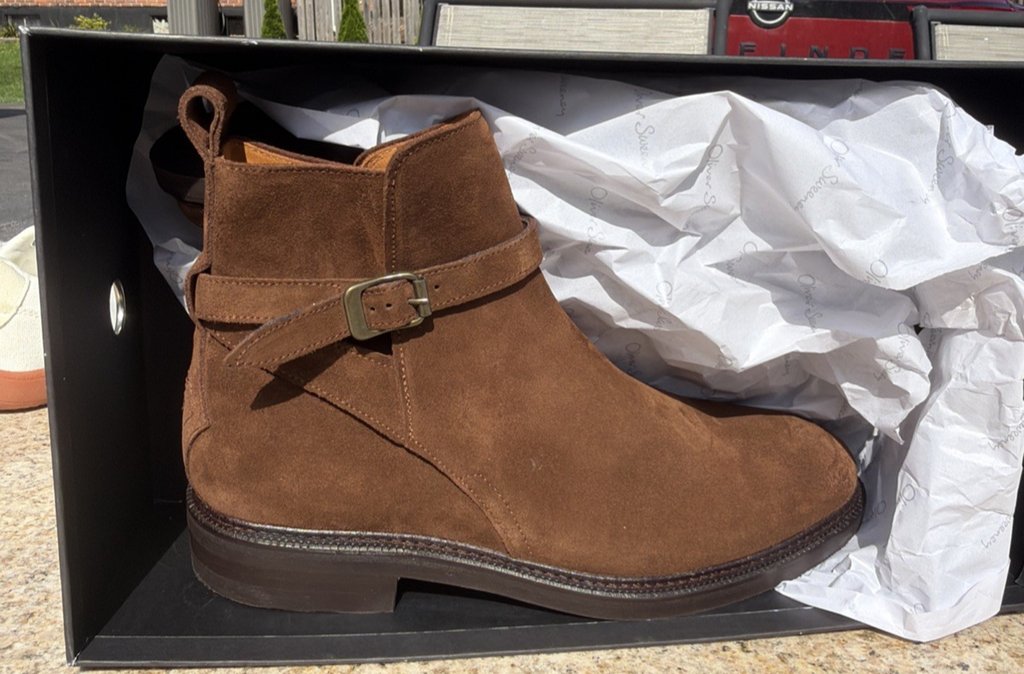 Oliver Sweeney Varzea Snuff Brown Suede Ankle Boots Sizeeu 40 New In Box