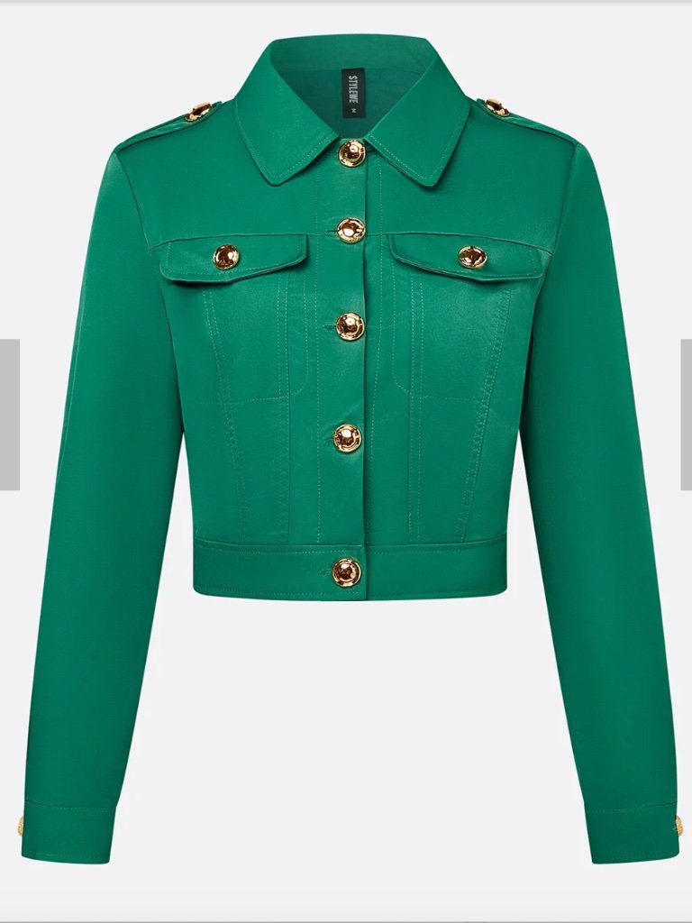Stylewe Urban Sleek Shawl Collar Buttoned Jacket - Medium