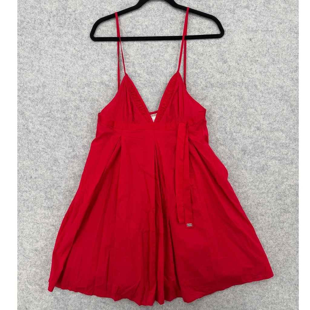Nwt Miss Sixty Red Strappy Banya Mini Dress Y2k 2000's Size Small