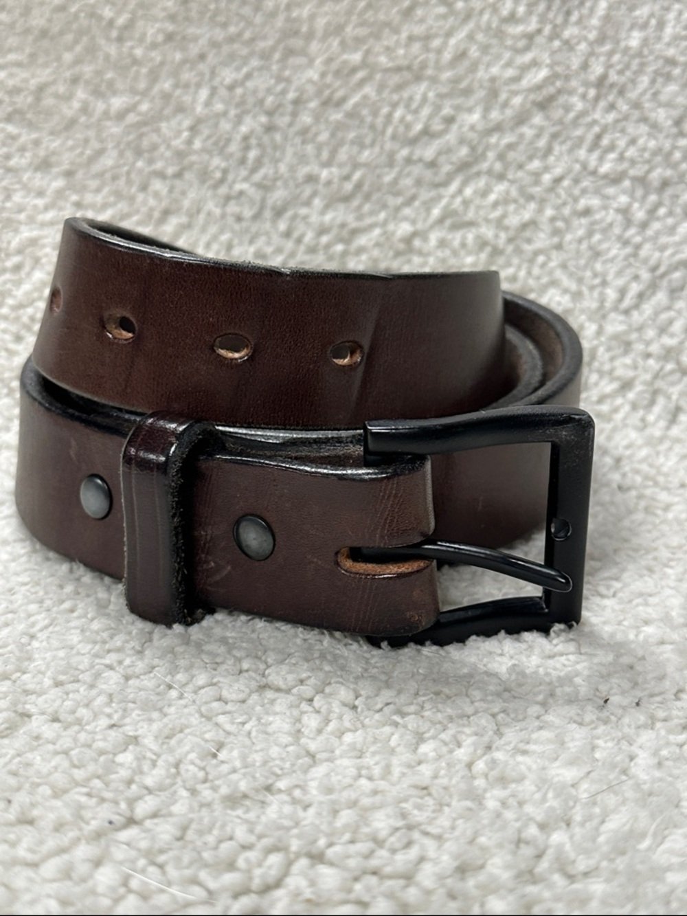 Hanks Belts The Everyday Men's Brown Thick Leather Belt. Made Is Usa. Size 50