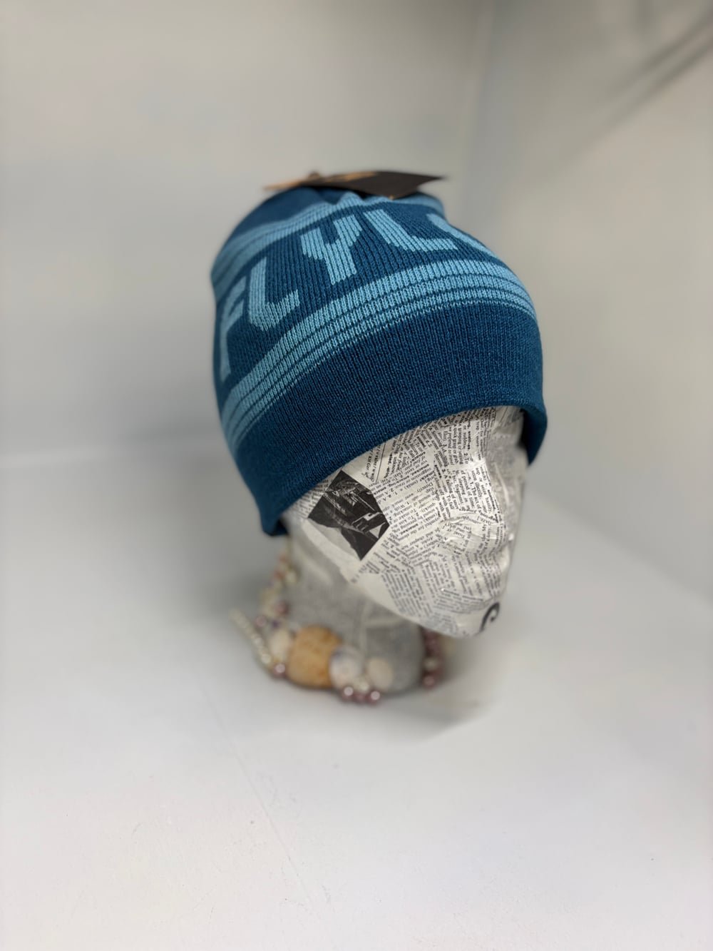 Flylow Blue Knit Logo Beanie Hat New With Tags
