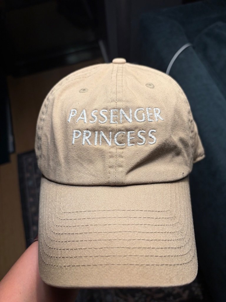 Mre + Grand Passenger Princess Embroidered Cotton Baseball Cap Adjustable Os