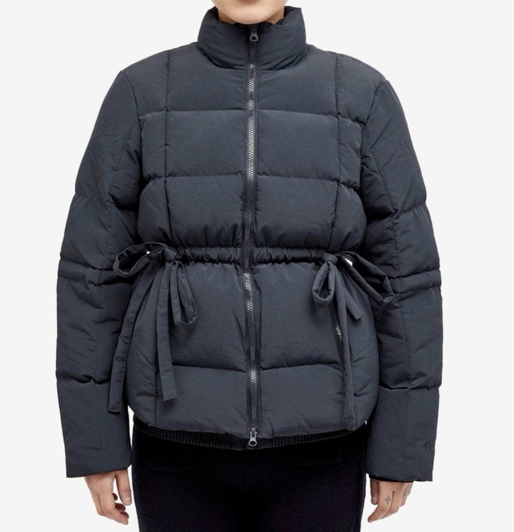 Peachy Den Women's Robyn Puffer Jacket In Onyx Black Size Medium Nwt $239