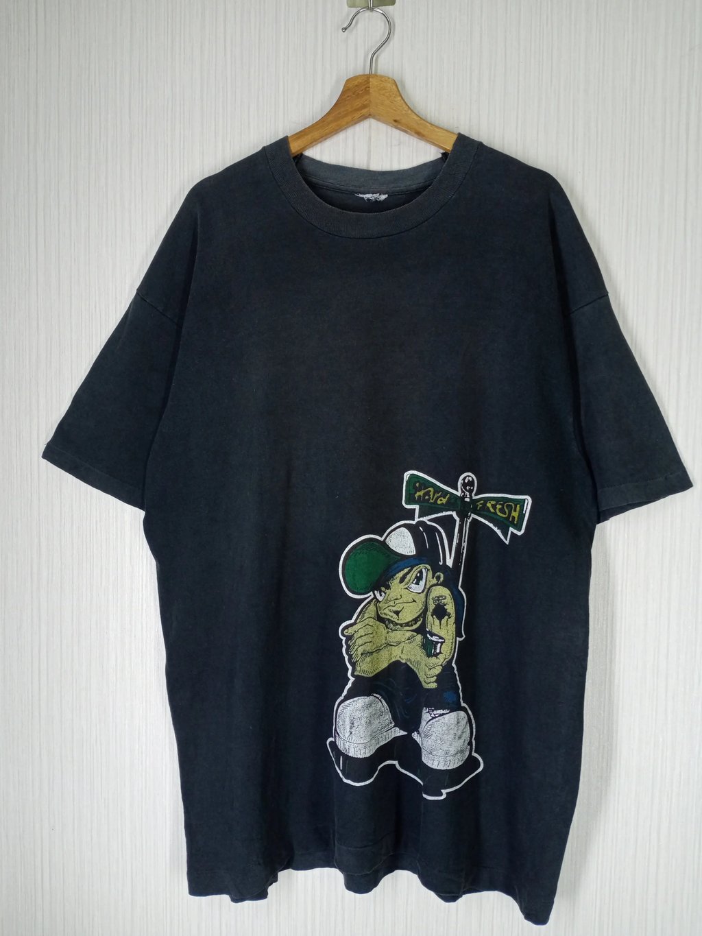 Vintage 90s Skateboard Rock Of Down Tshirt in Black, Men's (Size Xl)