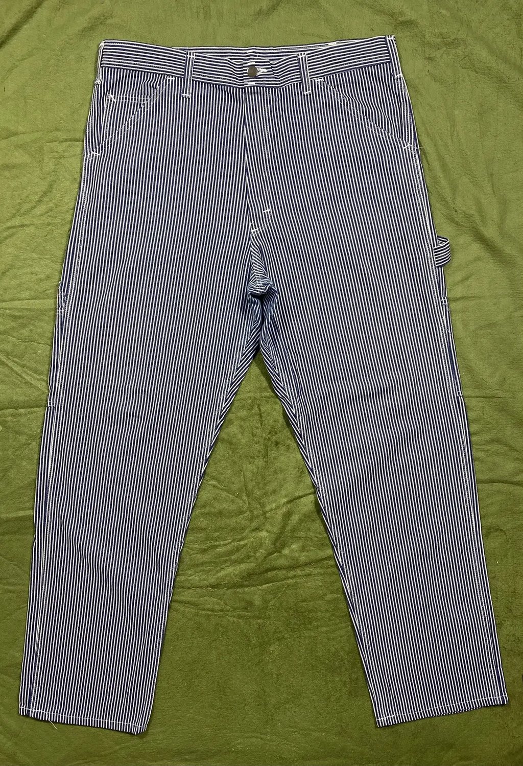 Vintage Hikory Railroad Carpenter Pant By Stan Ray in Blue, Men's (Size 37)