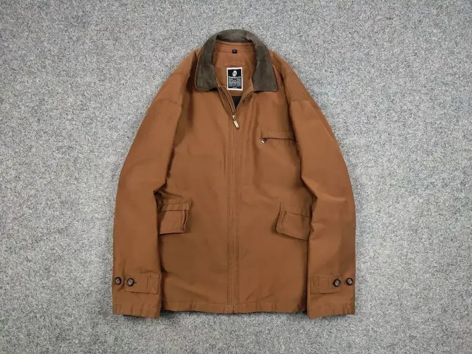Vintage 90's Baracuta Brown Canvas Pocket Work Jacket, Men's (Size Xl)