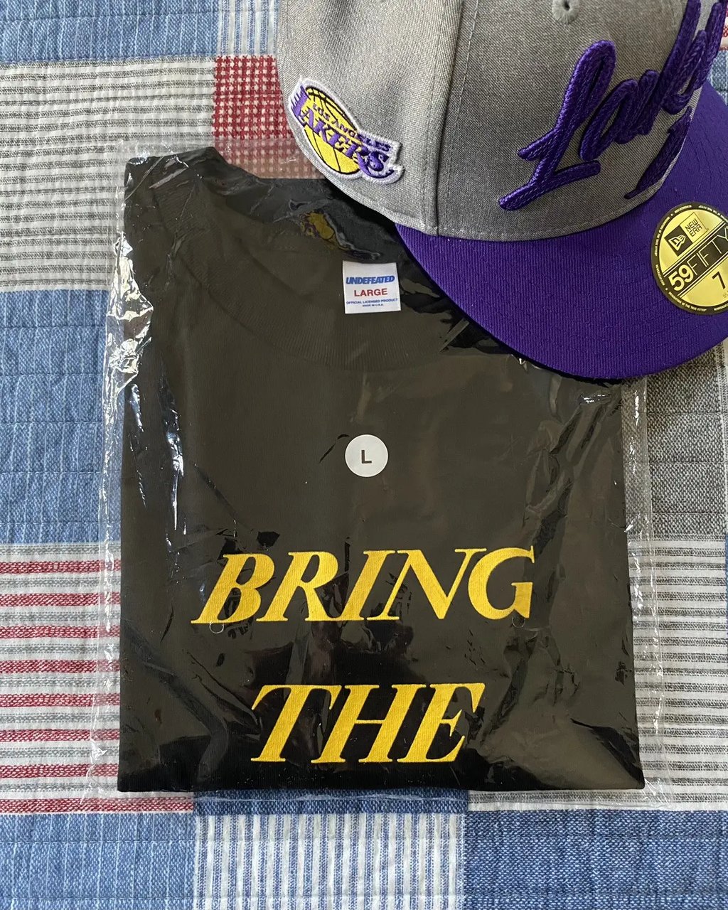Undefeated X Lakers Bring The Heat Shirt, L ~ Kobe Nba in Black, Men's