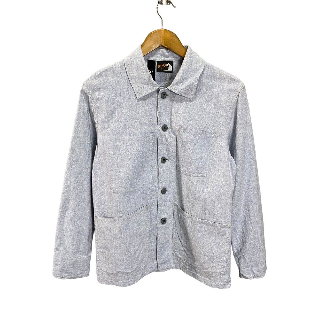 Y's X Rokx Yohji Yamamoto Cotton Linen Chore Jacket in Blue, Men's (Size Small)
