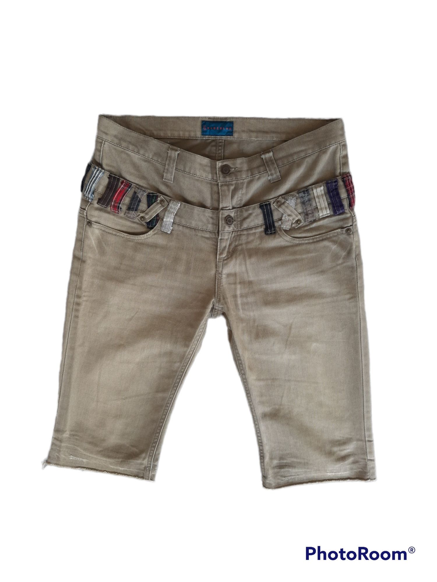 Rageblue Double Waist Distressed Short Pants, Men's (Size 32)