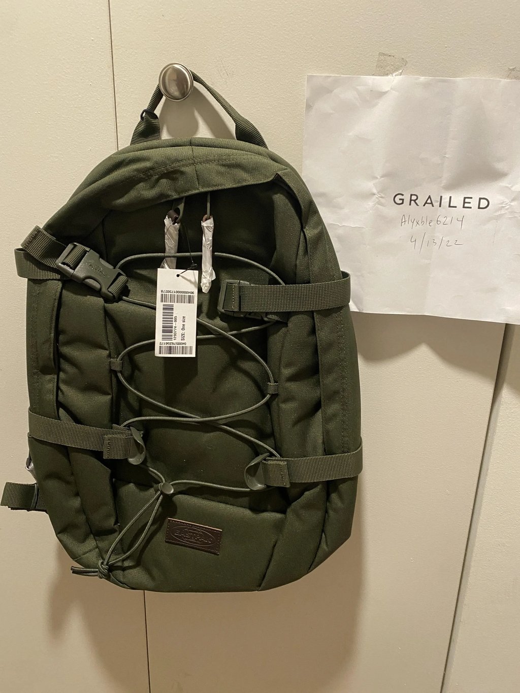 Eastpak Borys Olive Backpack Bag in Green, Men's