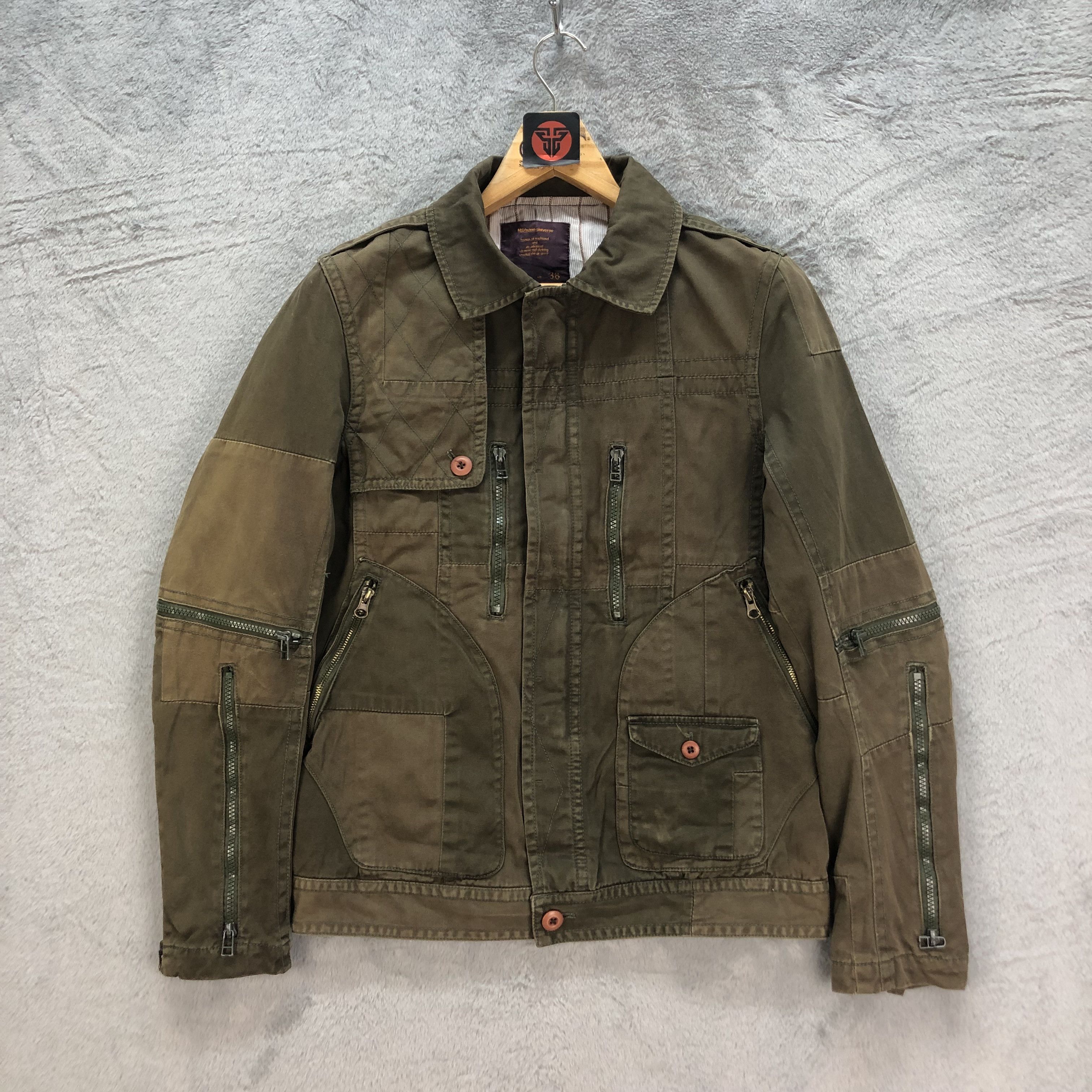 Nano Universe Deconstructed Jacket 6762-85 in Brown, Men's (Size Small)