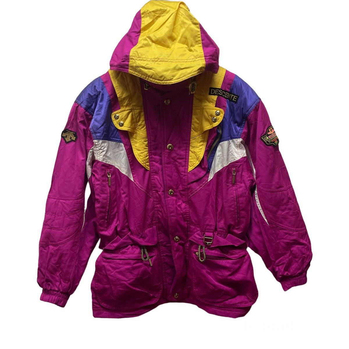 Vintage Descente Competition Ski Jacket in Pink, Men's (Size Medium)