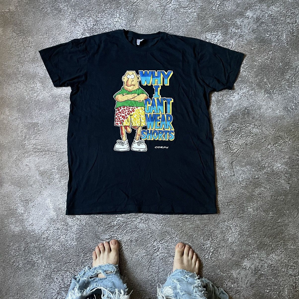 If Six Was Nine Vintage Y2K Adult “Why I Can’T Wear Shorts “ Funny Buytee, Men's (Size Large)
