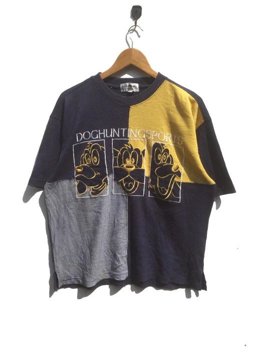 Cartoon Network Vintage Embroidered Doghuntingsports Tee Colorblock, Men's (Size Medium)