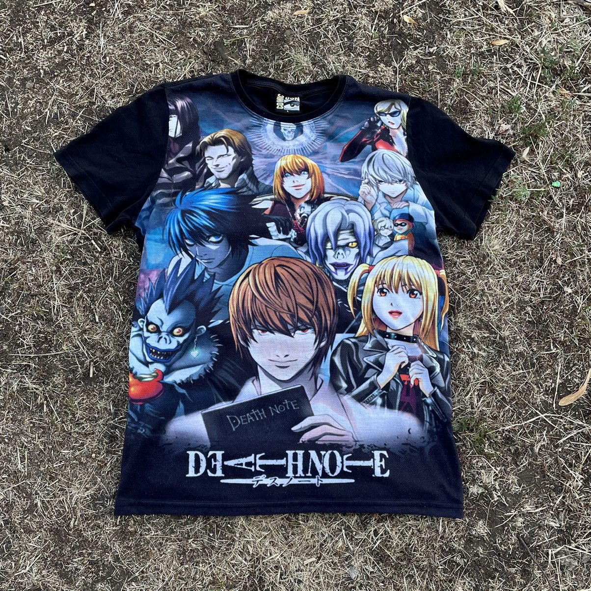 Anime Vintage Y2K Dead Note Anima Cartoon Network Art Streetwear in Black, Men's (Size Small)