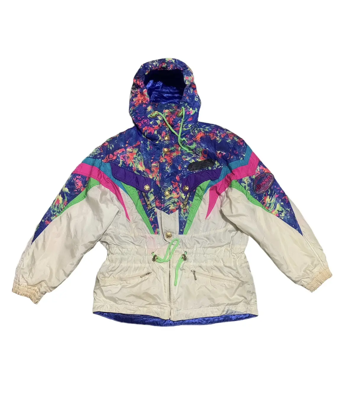 Vintage Ellesse Multicolor Skiwear Jacket, Men's (Size Medium)