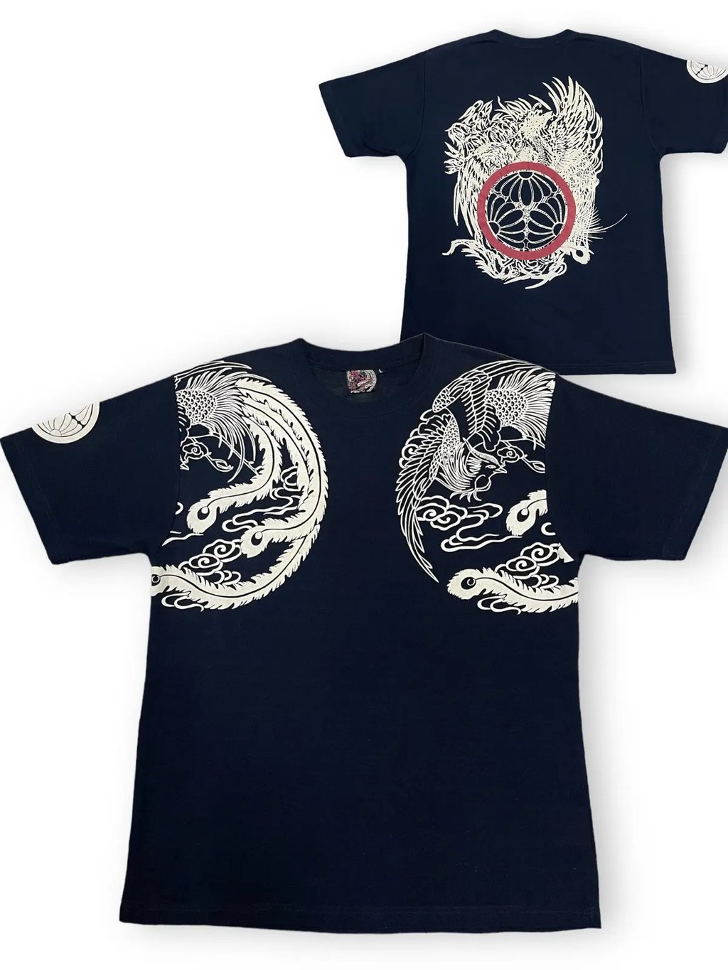 Vintage Soul Sukajan Overprint Dragon Style Tshirt in Blue, Men's (Size M)