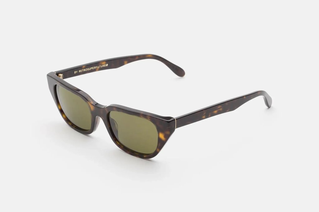 Retrosuperfuture Cento Tortoise W Green Lens in Brown, Men's