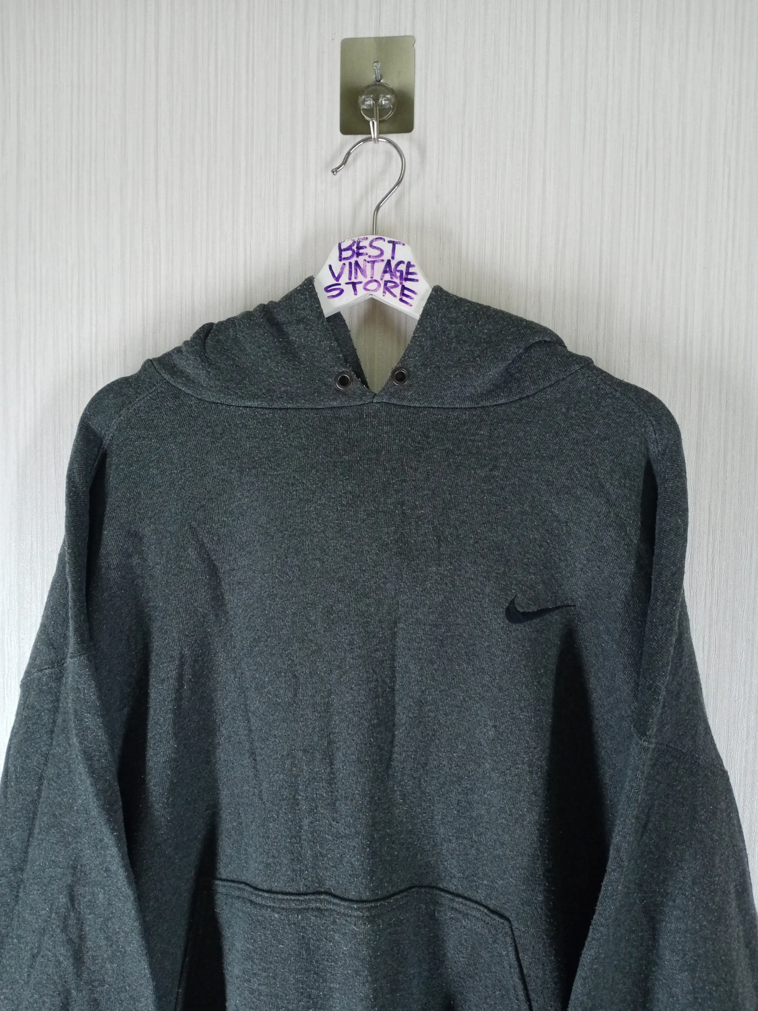 90's Nike Mini Swoosh Hoodie Big Size in White, Men's