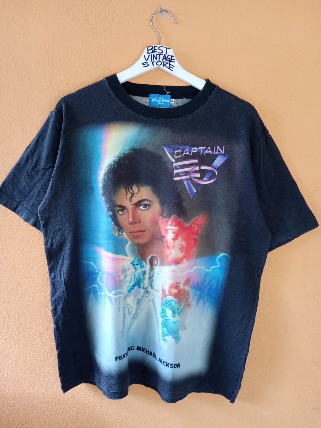 Vintage Captain Eo Featuring Michael Jackson Tshirt in Black, Men's