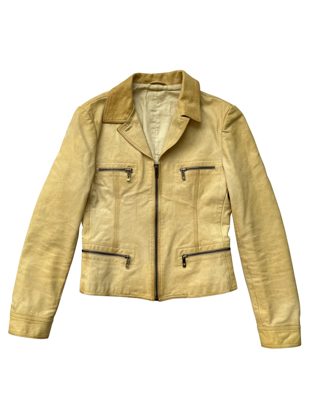 Ruffo Research Raf Simons Leather Jacket in Yellow, Women's