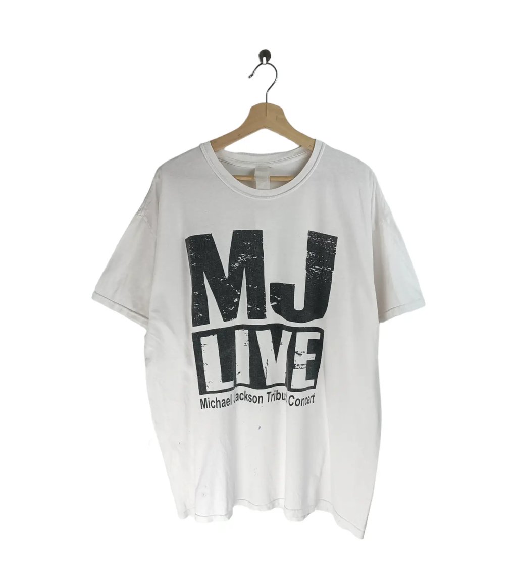 Vintage Michael Jackson Tribute Concert Tee in White, Men's (Size Xl)