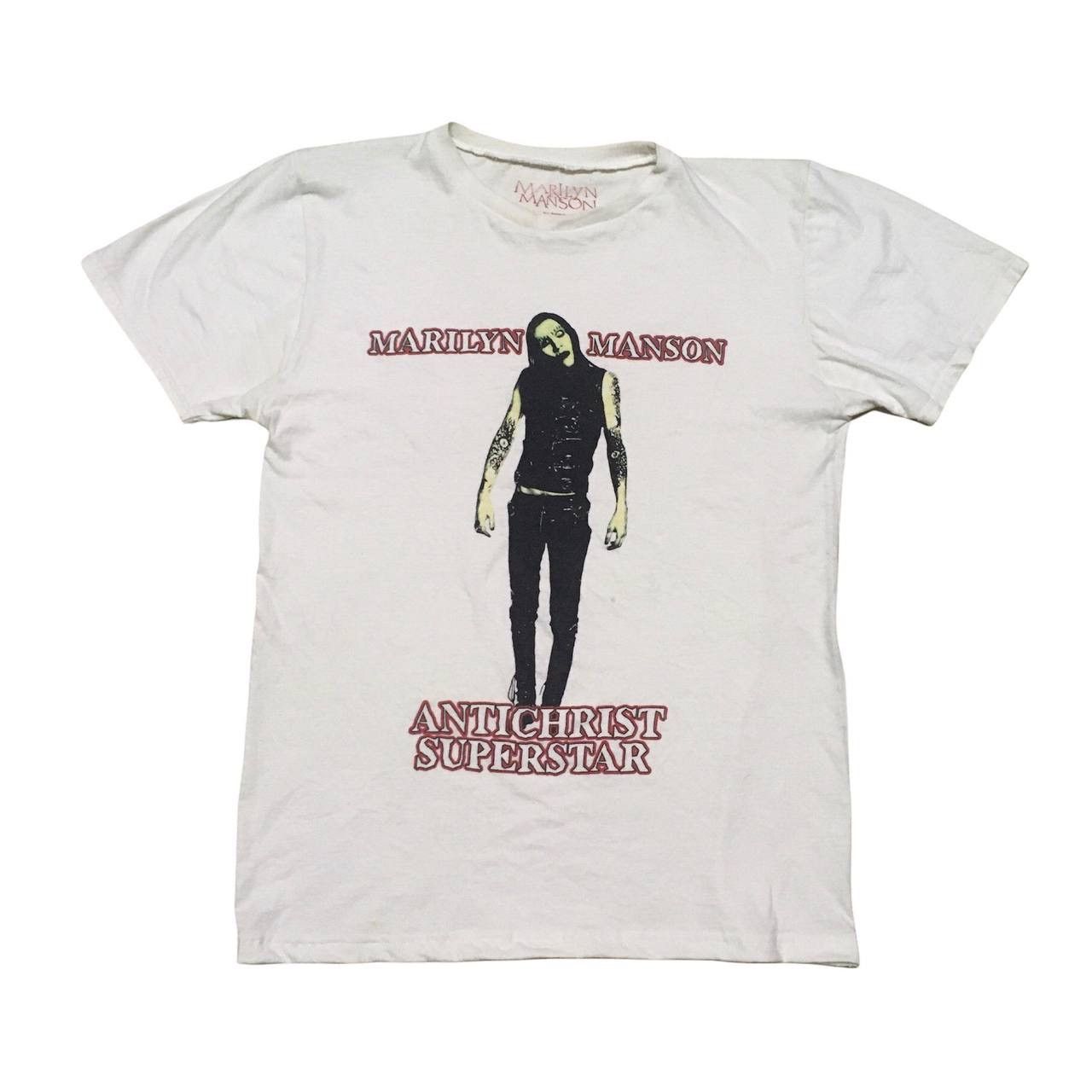 Marilyn Manson Antichrist Superstar T Shirt in White, Men's (Size Small)