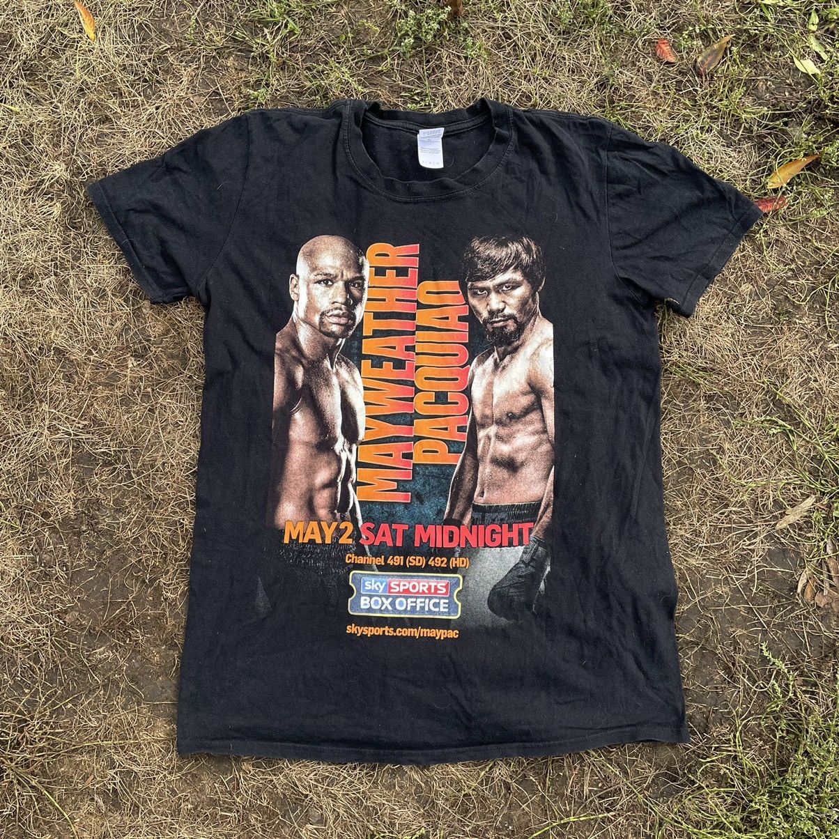 Band Tees Vintage Y2K Maywether Tee Face Boxing Fight Band Promo in Black, Men's (Size Large)