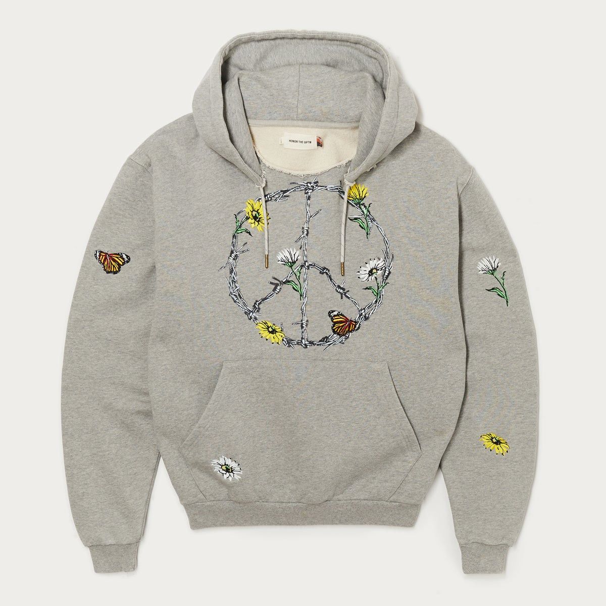Russell Westbrook X Htg Iron Peace Pullover Hoodie in Grey, Men's (Size Large)