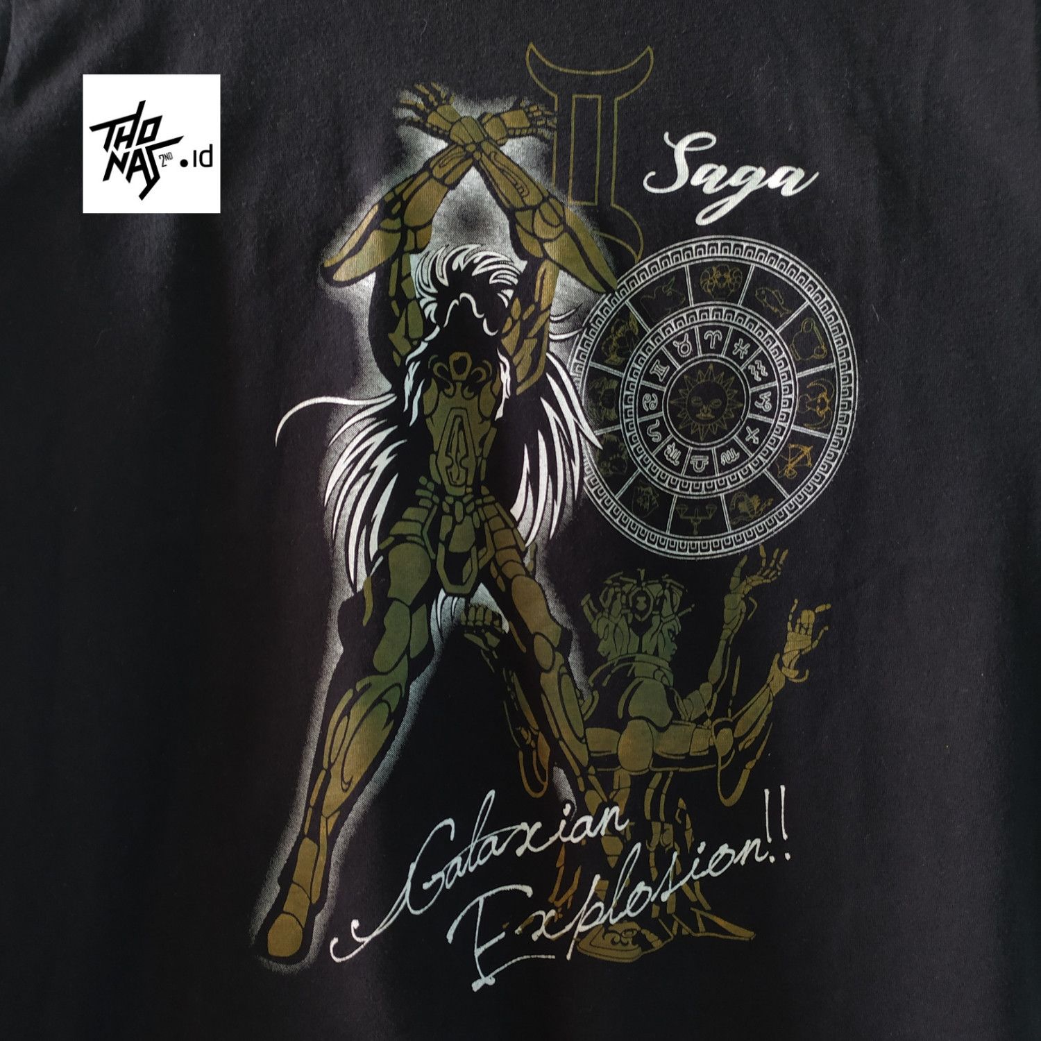 Saint Seiya Gemini Saga Anime in Black, Men's (Size Medium)
