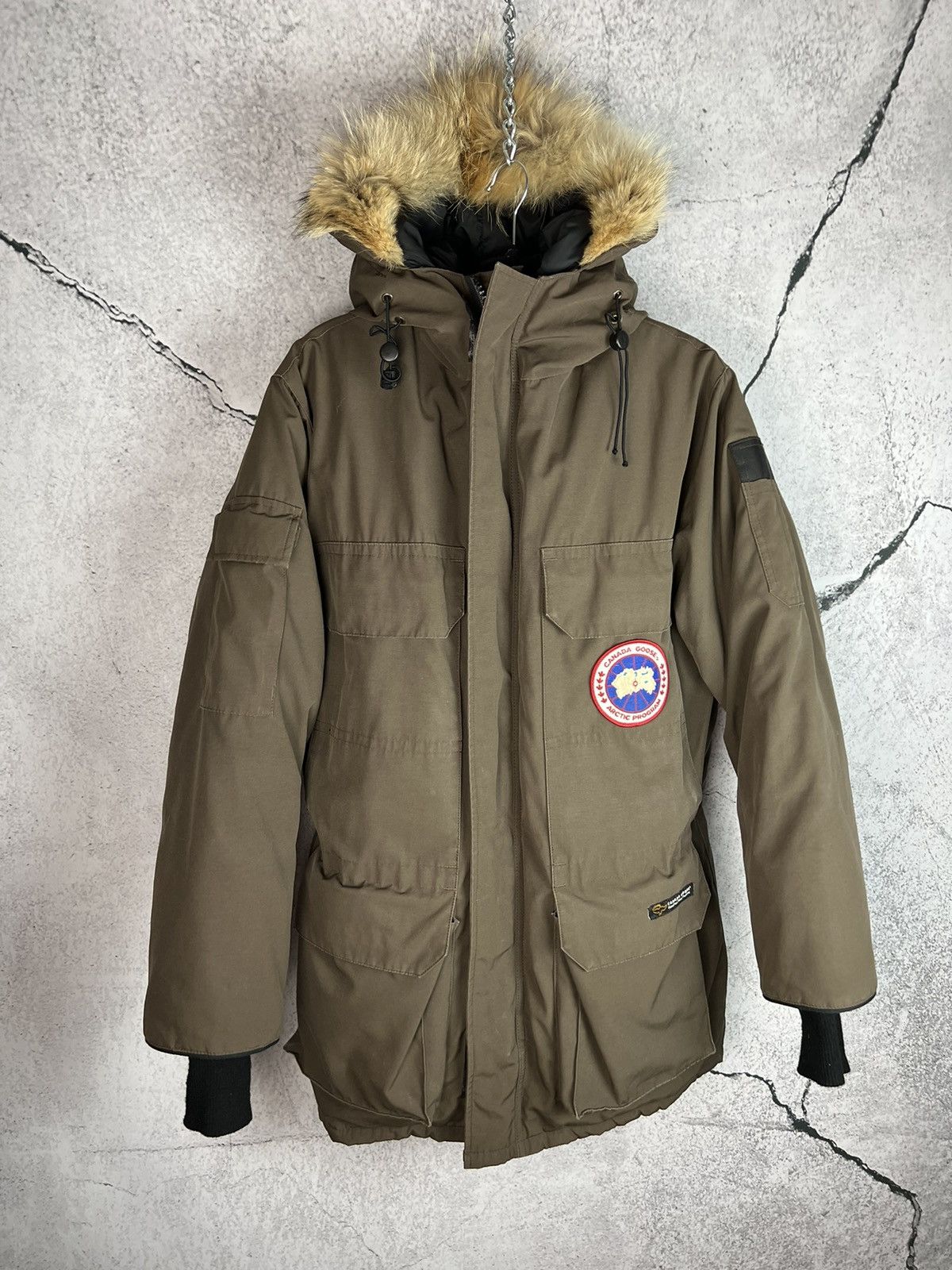Canada Goose Expedition Parka Jacket in Brown, Men's (Size Medium)