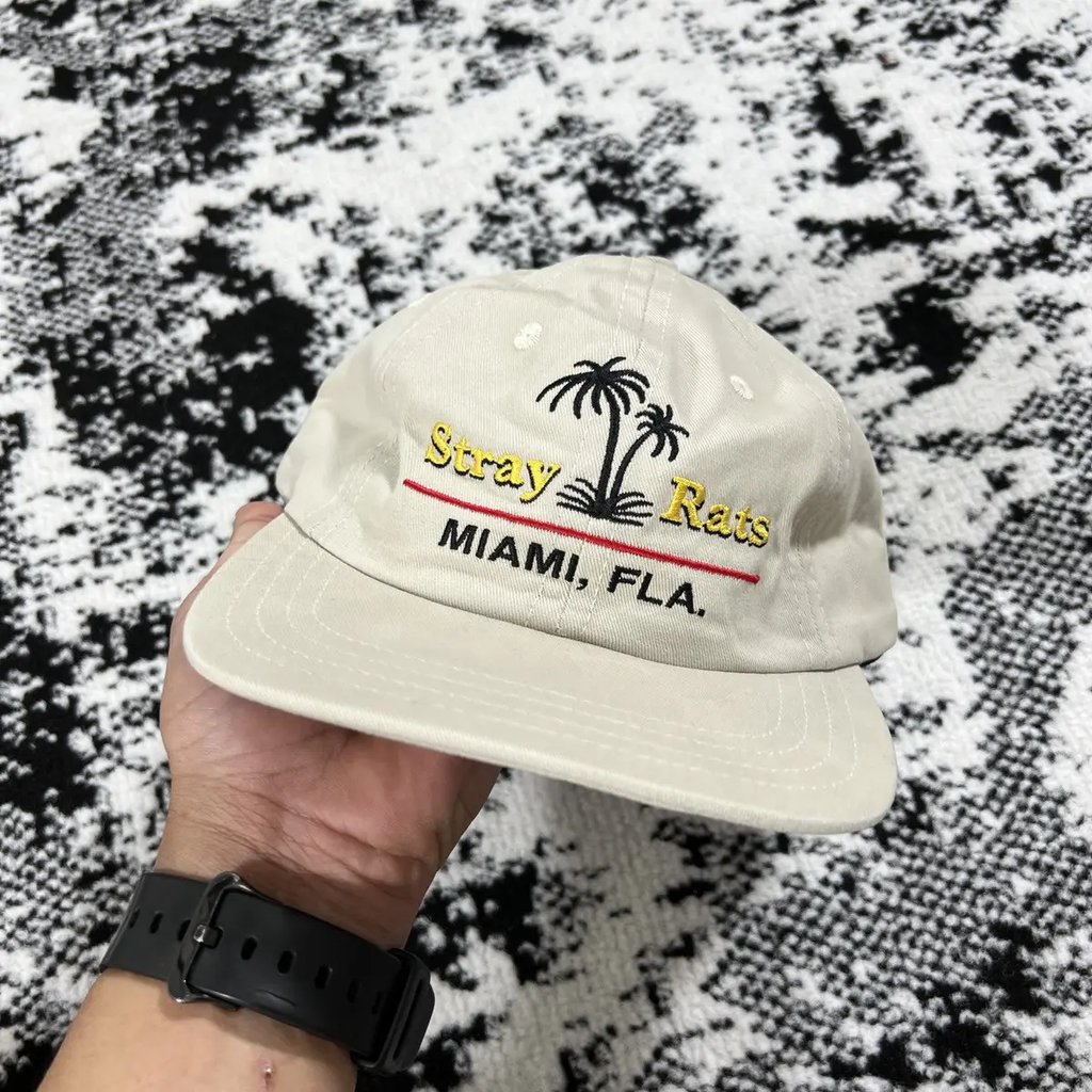 Vintage Stray Rats Miami Fla Cap Made In Usa - Khaki Os in Brown, Men's