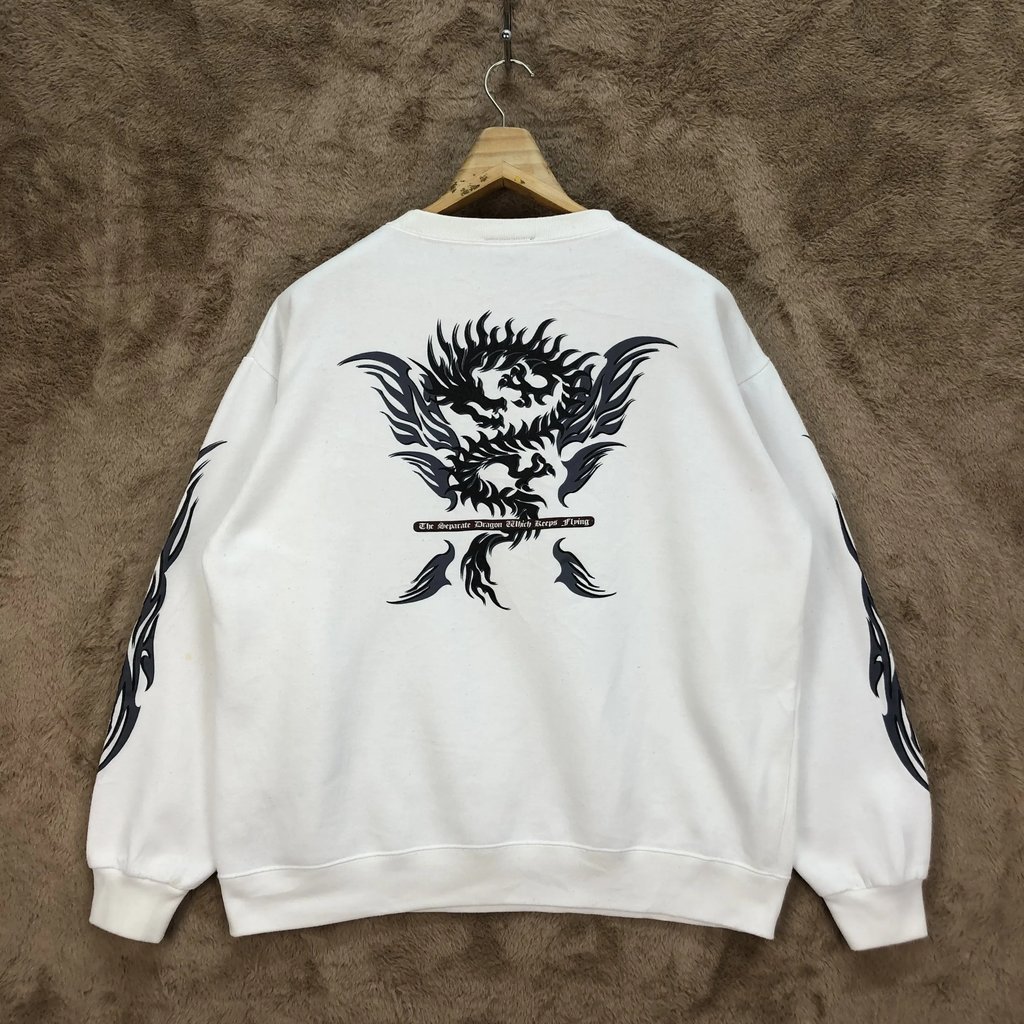The Separate Dragon Which Keeps Flying Sweatshirts 4985-25 in White, Men's