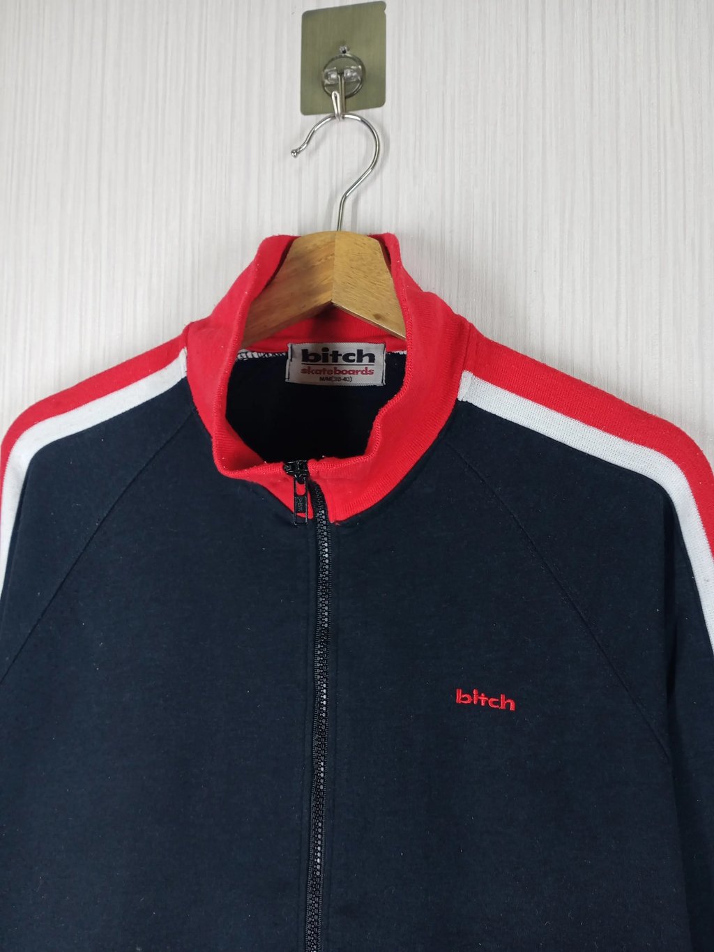 Bitch Skateboards Zipper Up Sweater in Black, Men's (Size M)
