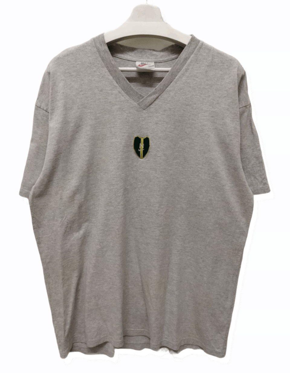 Nike V-Neck Tshirt in Grey, Men's (Size Large)