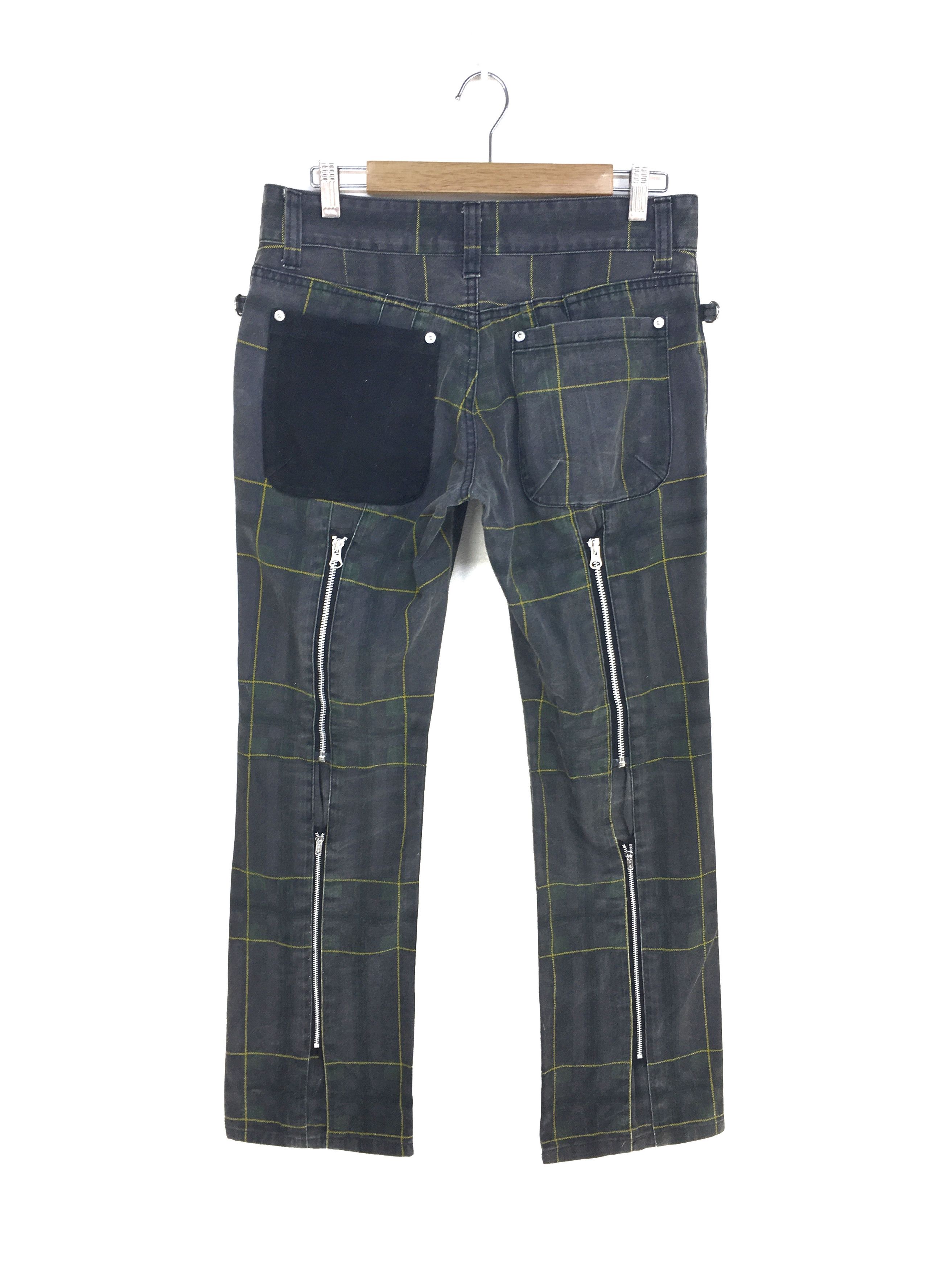 Tornado Mart Checkered Zipper Punk Pants, Men's (Size 31)
