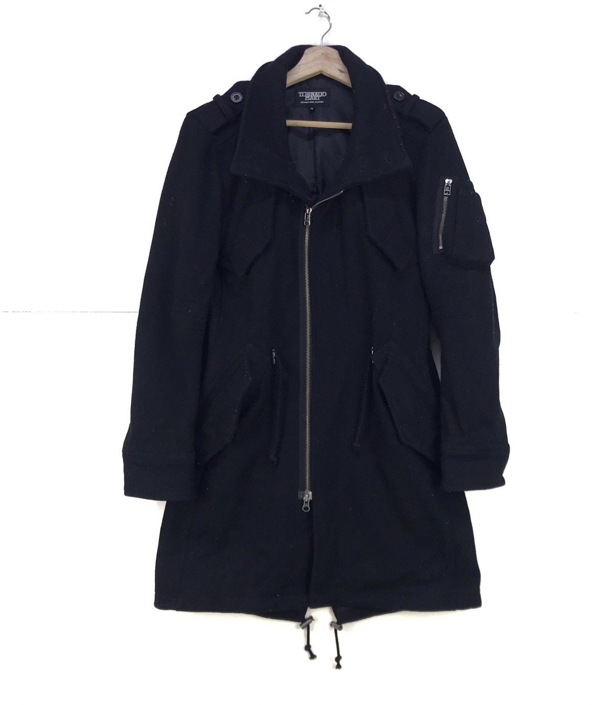 Tornado Mart Tactical Military Army Wool Parka in Black, Men's (Size XS)