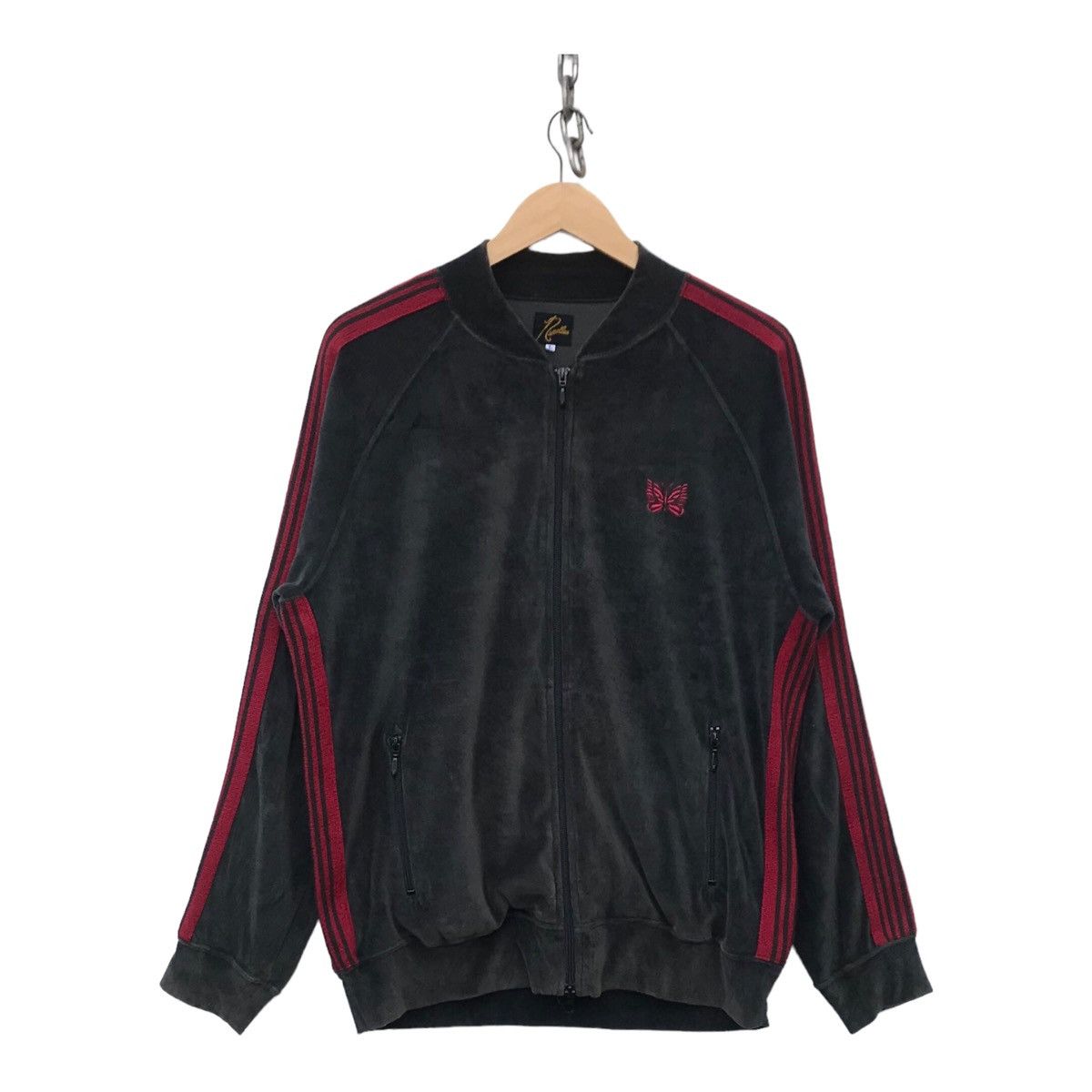 Needles Velvet Sweater in Black, Men's (Size Medium)