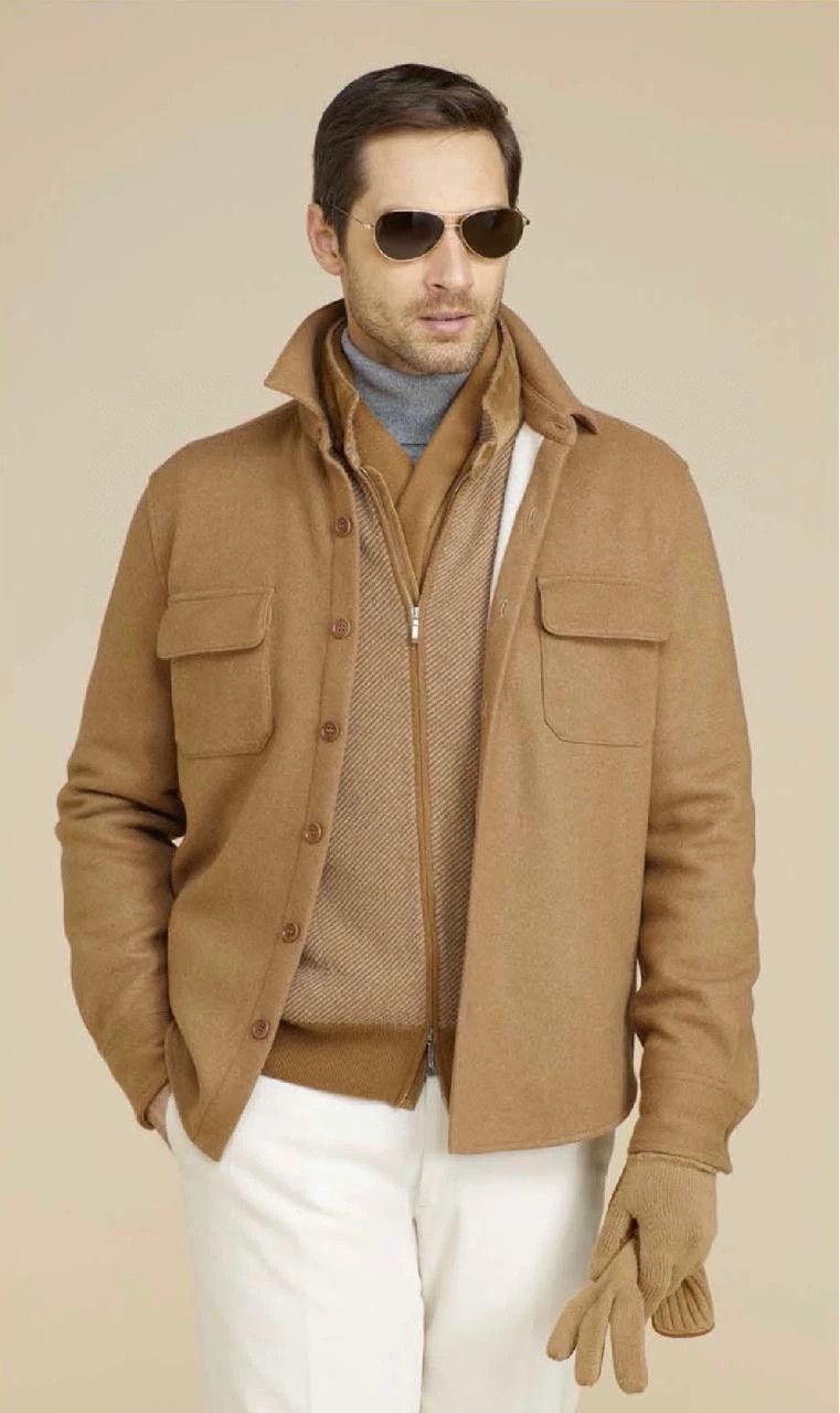 Loro Piana Camel-Hair Jacket in Brown, Men's (Size Medium)