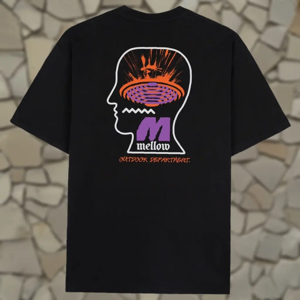 Brain Dead X Mellow Climbing T-Shirt Black Large Short Sleeve Crew Neck - New Sealed Mens