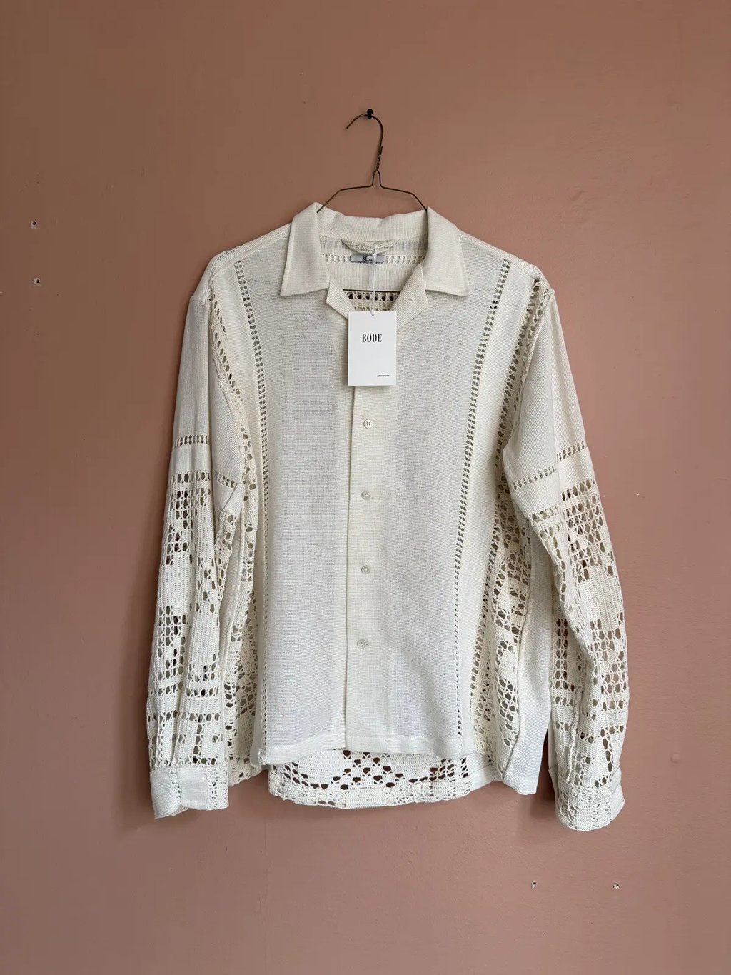 Bode One Of A Kind Shirt in Beige, Men's (Size L)