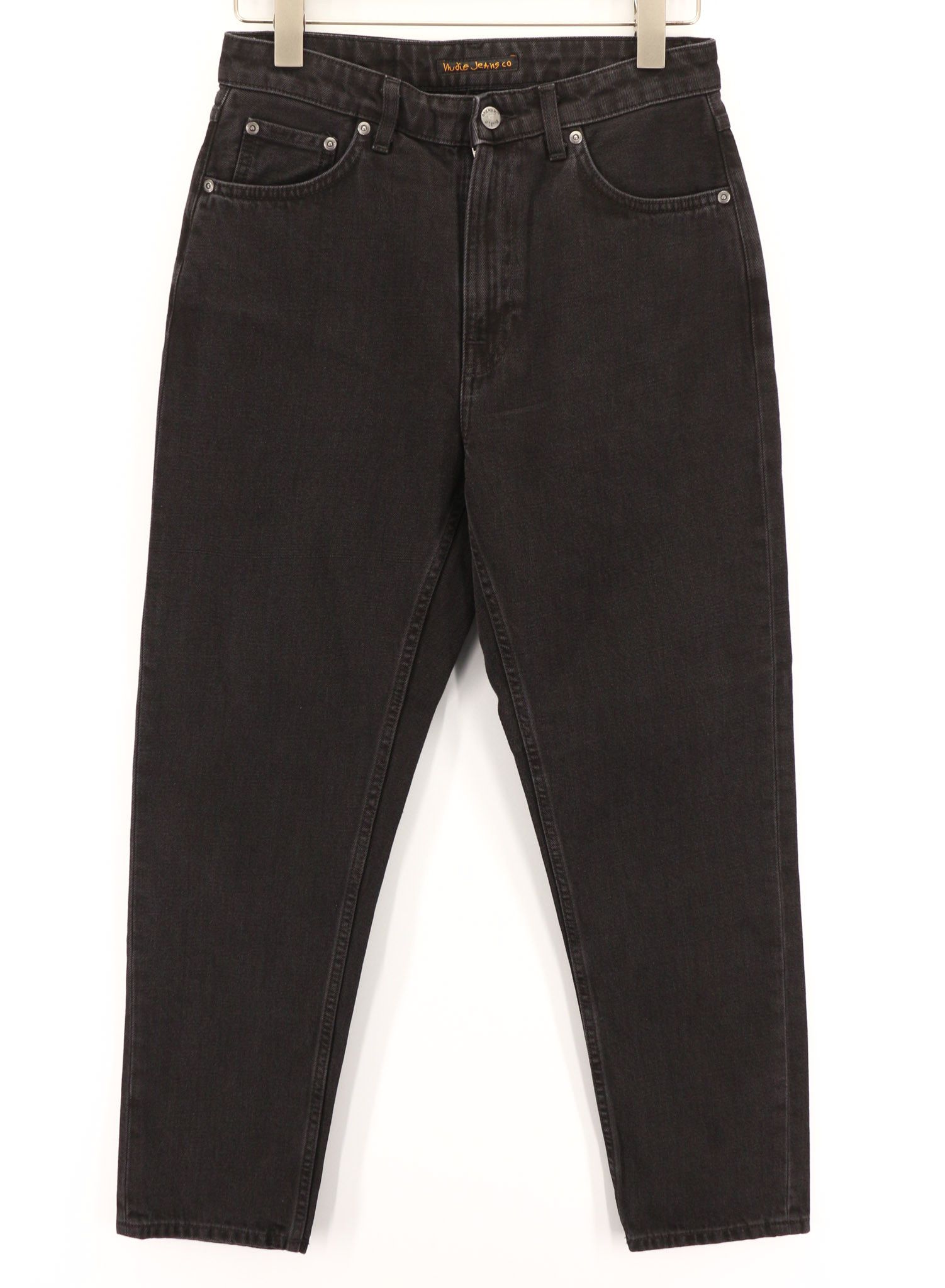 Nudie Jeans Breezy Britt W29/l28 Black Worn Zip Logo Cotton 80687, Men's