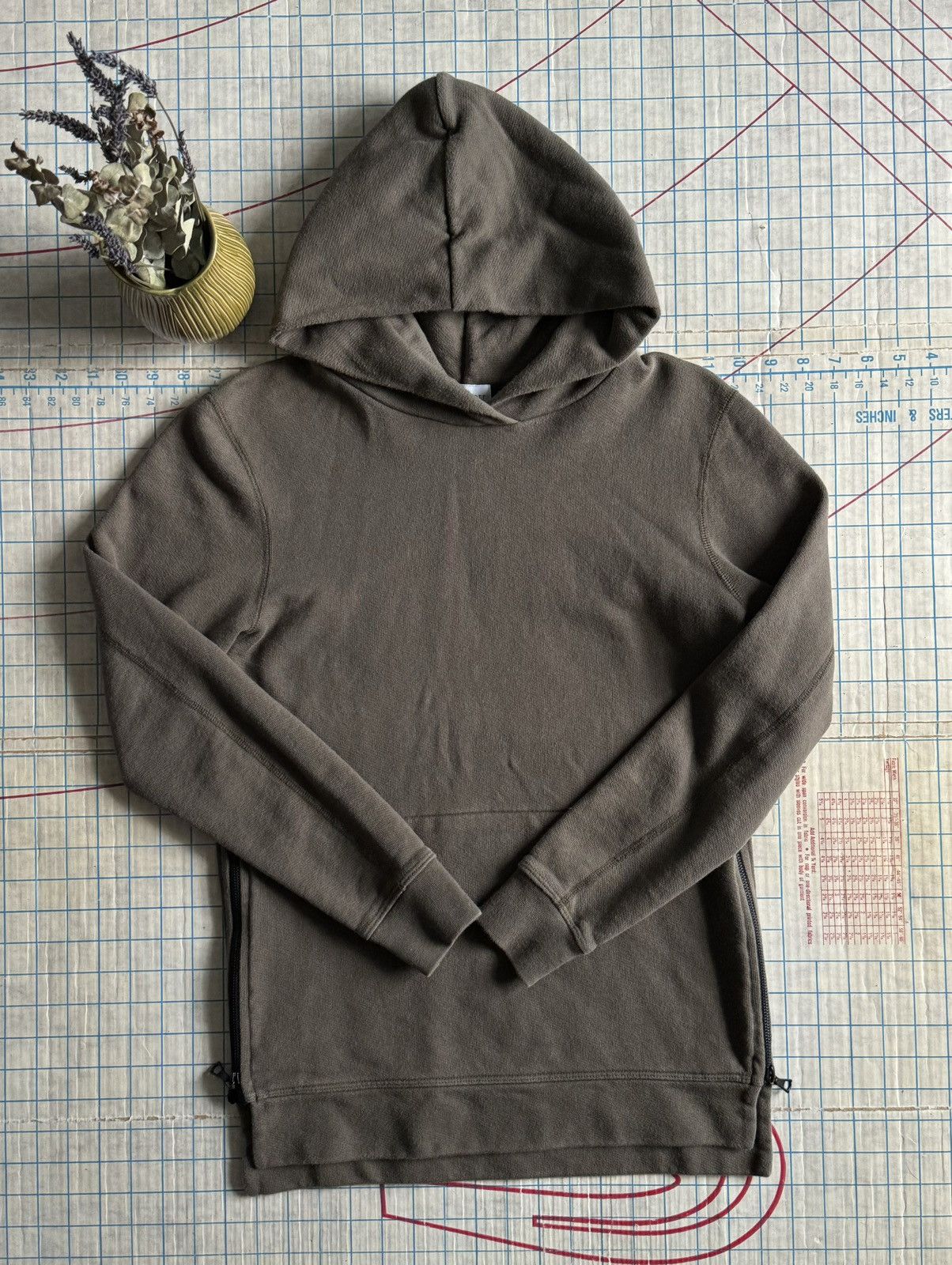 John Elliott John Elliot Villain Hoodie Size One Light Greenish Brown, Men's