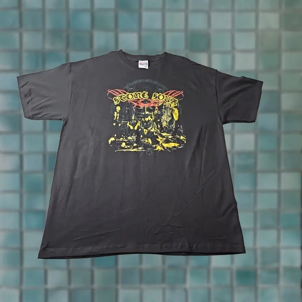 Vintage Stone Sour Band Concert T-Shirt Men's 1XL Black Refuse To Die Rock Music 2000s, Men's