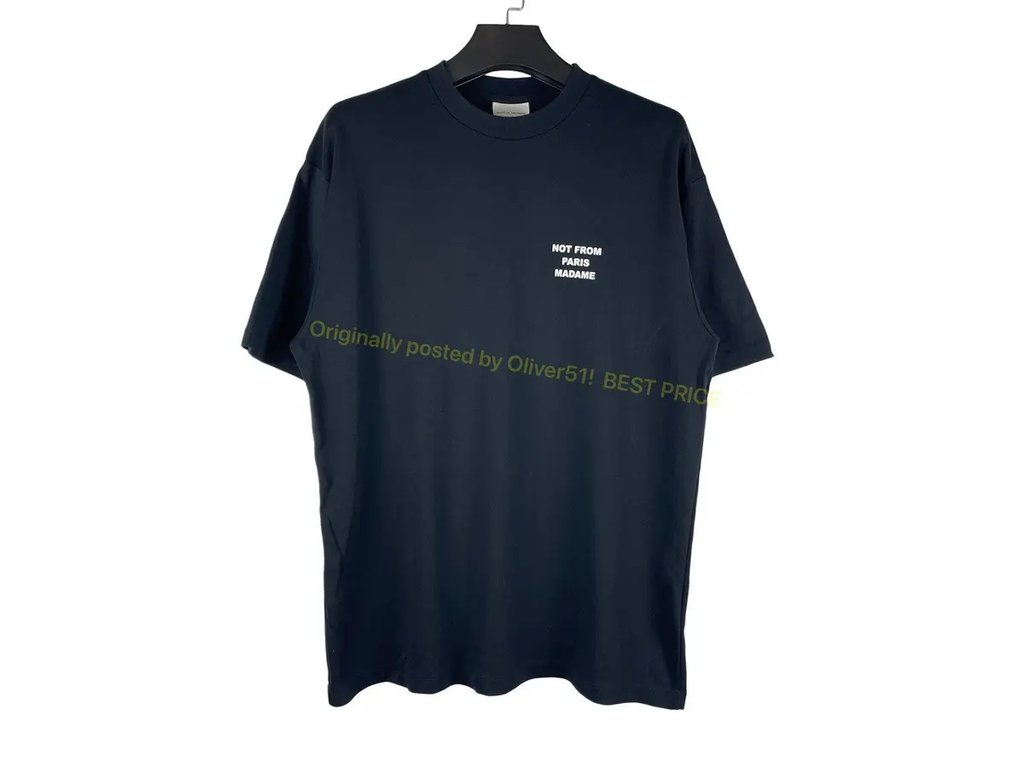 Drôle De Monsieur Not From Paris Tee Aaaa04/2609 in Black, Men's (Size Xl)