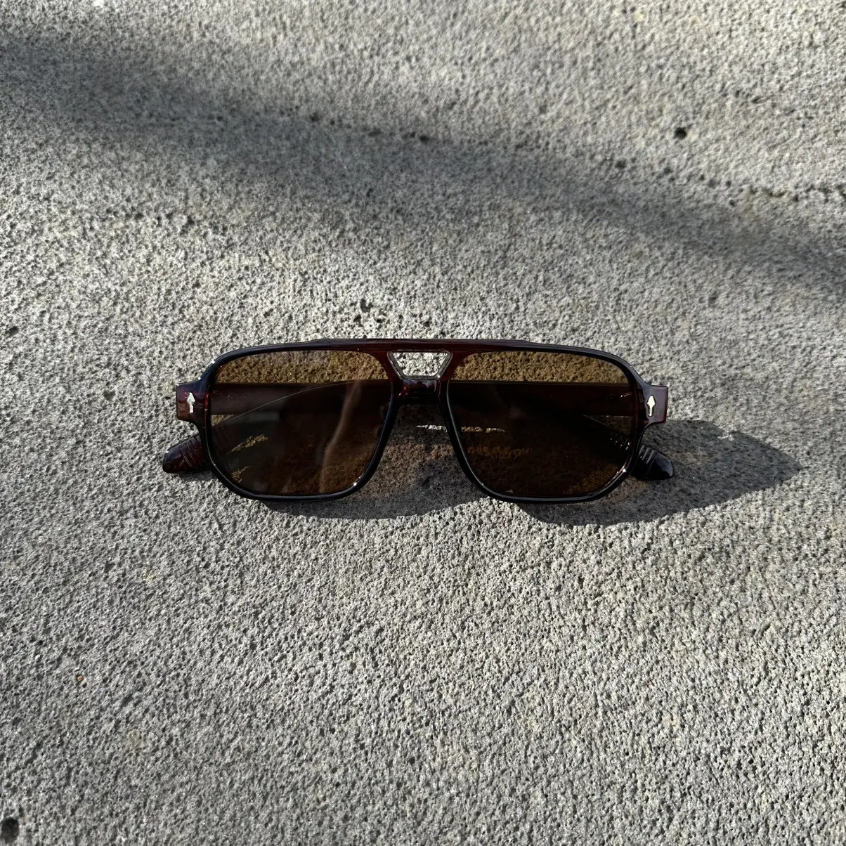 Sunglasses Classic Retro Vintage Xy11332-01 in Brown, Men's