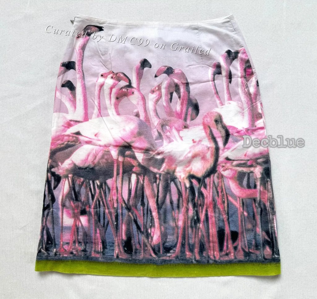 Paul Smith Flamingo Print Skirt, Women's (Size 38)