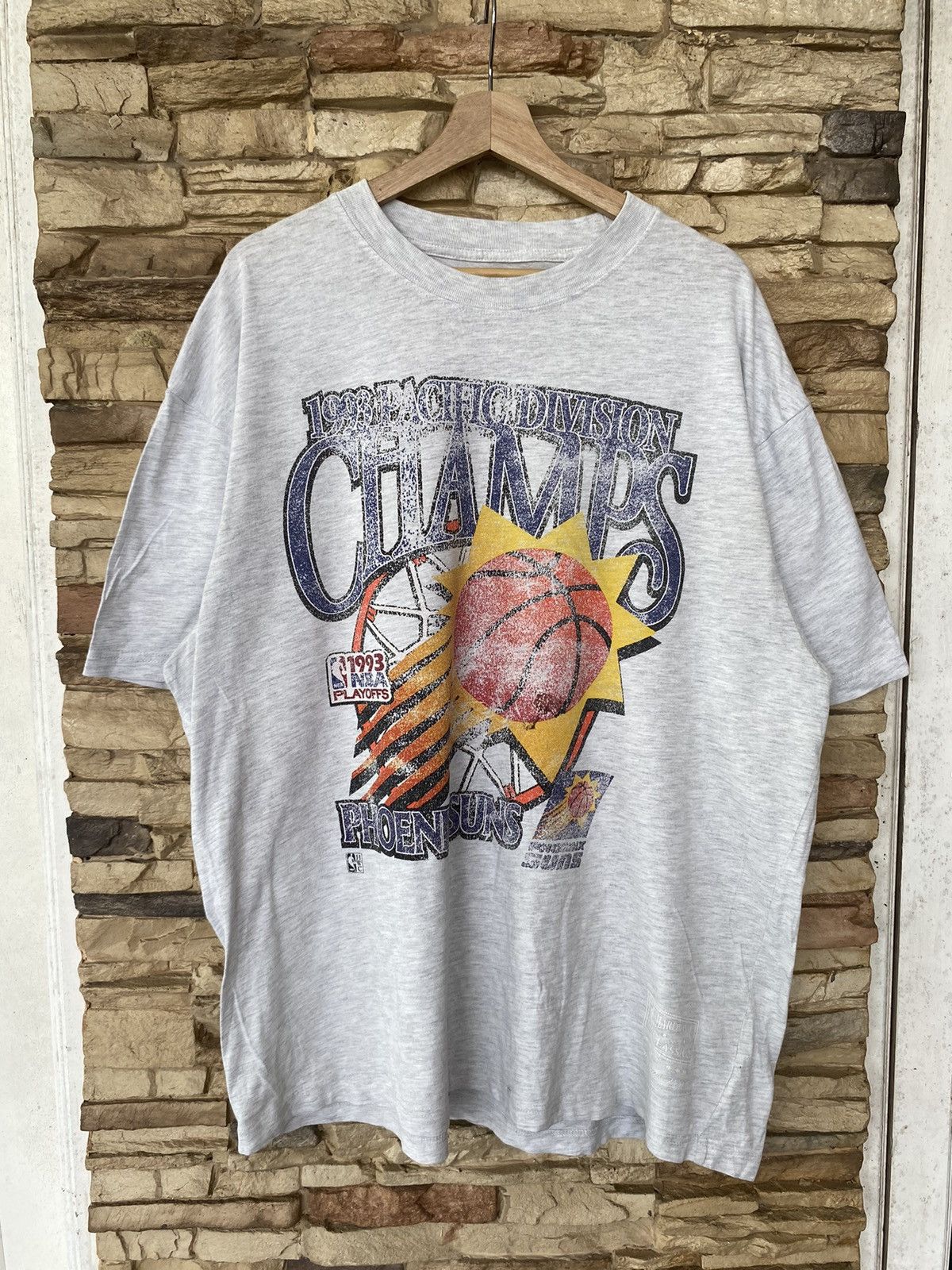 Nba Mitchell & Ness 1993 Phoenix Suns Oversized Tees in Grey, Men's (Size XL)