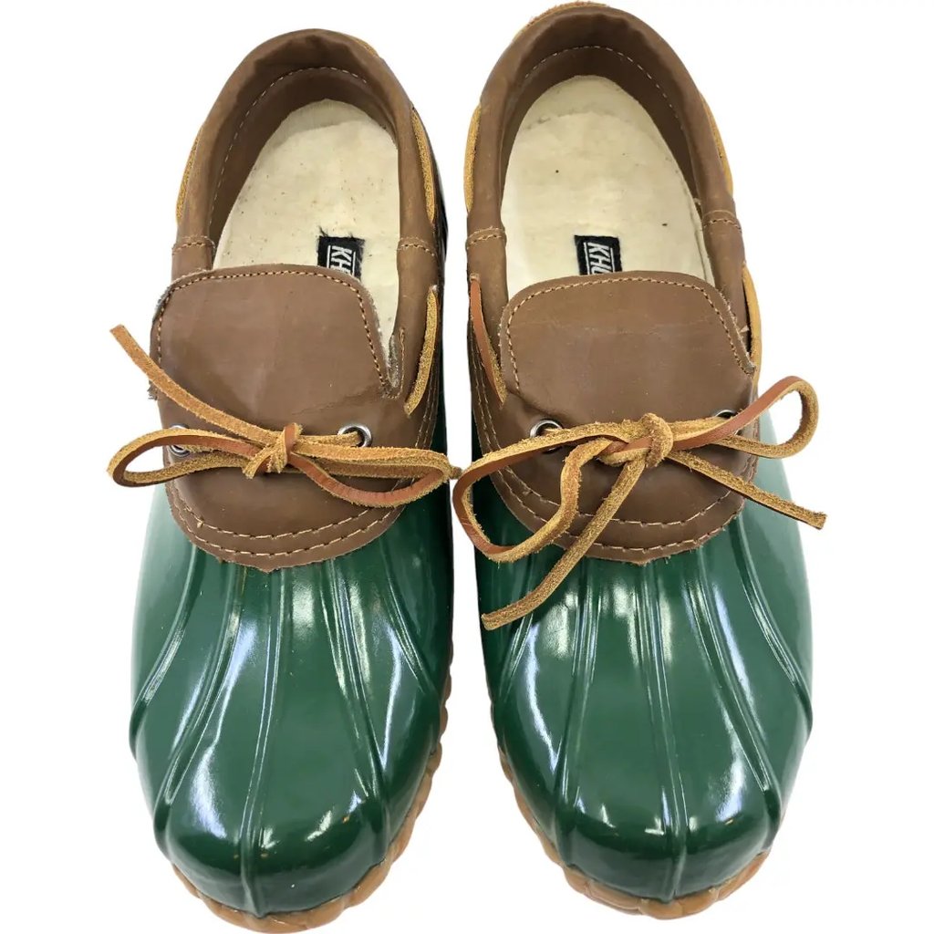 Khombu Glossy Low Duck Boots W Steel Toe - Women's Size 8m in Green, Women's