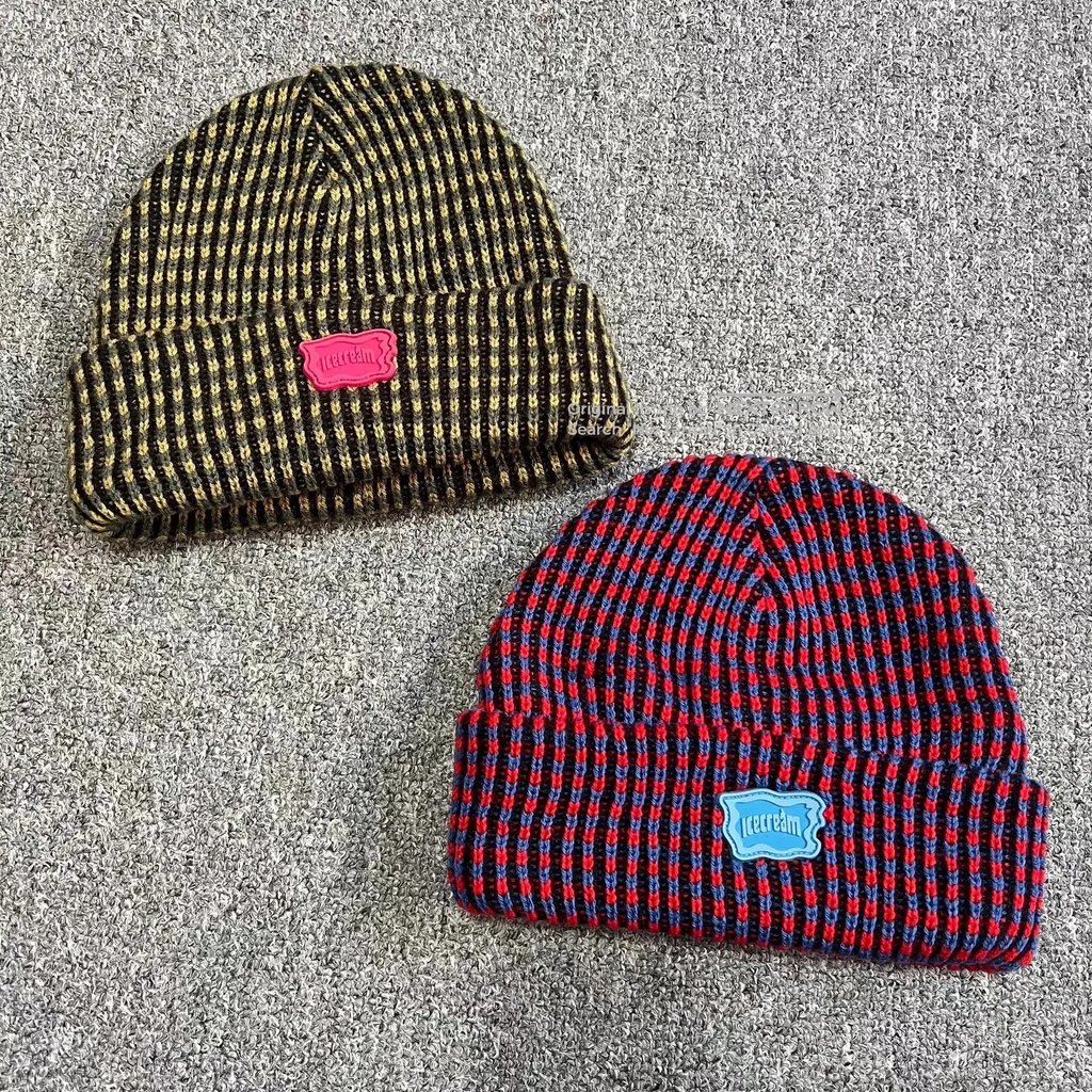 Bbc Icecream Speckled Ic Rubber Patch Knit Beanie Q7, Men's